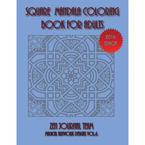 Square Mandala Coloring Book For Adults - Paperback