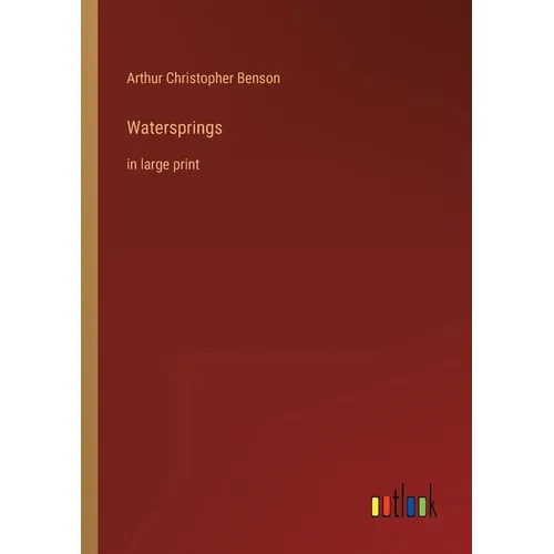 Watersprings: in large print - Paperback