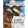 Elves, Dragons, and Fantastic Beasts: A Dark Fantasy Coloring Book for Adults - Paperback