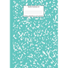 Marble Notebook A4: Turquoise Marble College Ruled Journal - Paperback