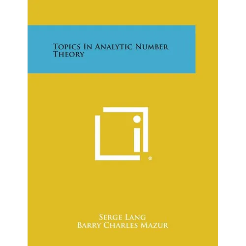 Topics in Analytic Number Theory - Paperback