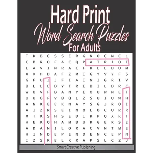 Hard Print Word Search Puzzles For Adults: hardest themed Puzzles to solve for Adults & Seniors and all other Puzzle Fans-8.5 x 11 inch - Paperback
