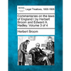 Commentaries on the laws of England / by Herbert Broom and Edward A. Hadley. Volume 3 of 4 - Paperback