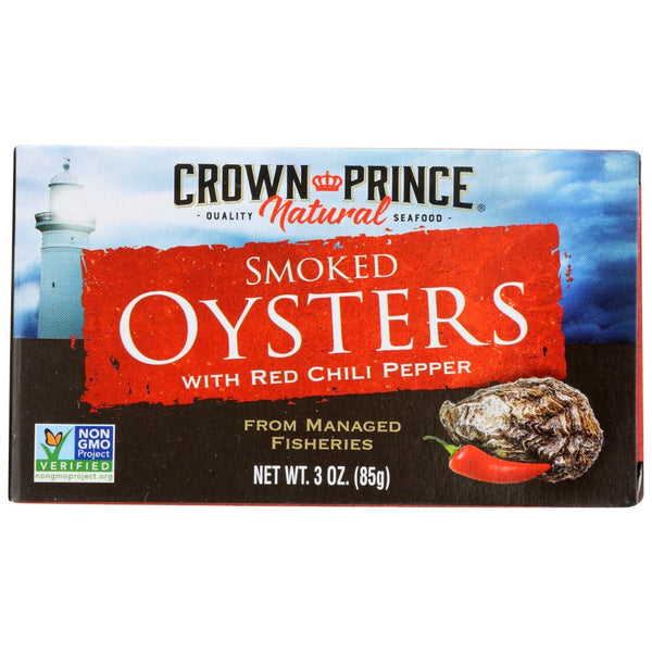 CROWN PRINCE: Smoked Oysters with Red Chili Pepper, 3 oz