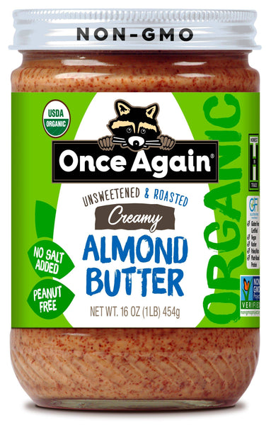 Almond Butter, Creamy, No Salt, Organic