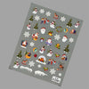 Namrec Christmas Nail Decals 5D Embossed Tree Santa Snowflake 2 Sheets