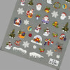 Namrec Christmas Nail Decals 5D Embossed Tree Santa Snowflake 2 Sheets