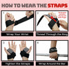 Teun Teun Weight Lifting Wrist Straps 24-Inch Cotton Neoprene Grey One Size