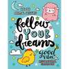 Good Vibes Inspirational Coloring Book: Kawaii Animal Designs Stress Relieving Unique Design for Adults, Girls and Kids - Paperback