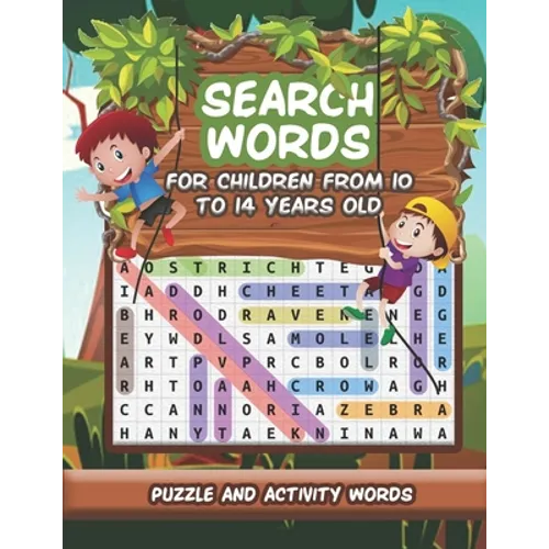 word search puzzle books for children from 10 to 14 years old: High Frequency Words Activity Book for Raising Confident - Paperback