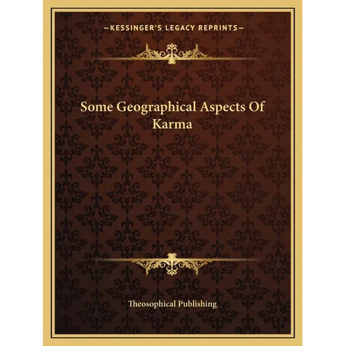 Some Geographical Aspects Of Karma - Paperback
