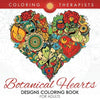 Botanical Hearts Designs Coloring Book For Adults - Paperback