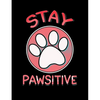 Stay Pawsitive: Funny Quotes and Pun Themed College Ruled Composition Notebook - Paperback