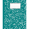 Marbled Composition Notebook: Teal Marble Wide Ruled Paper Subject Book - Paperback