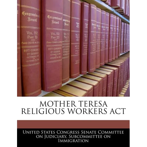 Mother Teresa Religious Workers ACT - Paperback