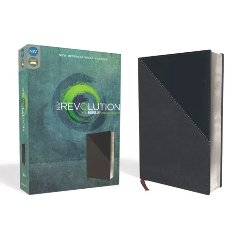NIV, Revolution Bible, Imitation Leather, Gray/Navy: The Bible for Teen Guys - Imitation Leather