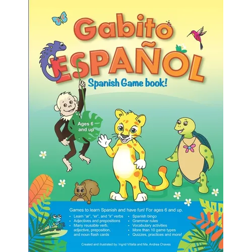 Gabito Español Bilingual Spanish Game Book: Reusable Games and Activities for Ages 6 and Up - Paperback