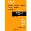 Subaru Sambar English Service Manual - Paperback