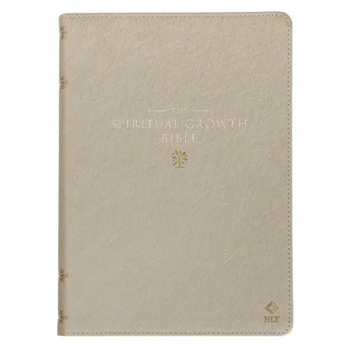 Nlt, the Spiritual Growth Bible (Faux Leather, Pearlescent Taupe) - Imitation Leather