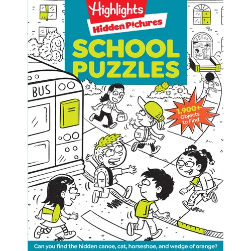 School Puzzles: Activity Book for Kids 6 and Up with Over 100 Puzzles Featuring Classrooms, Field Trips and More, Search and Find Over 1,900 Hidden Ob - Paperback