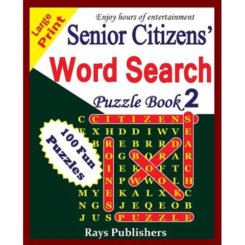 Senior Citizens' word search puzzle book 2 - Paperback