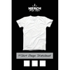 T-Shirt Design Sketchbook: Black and White Tees Template for Your T-Shirt Design Ideas - Paperback