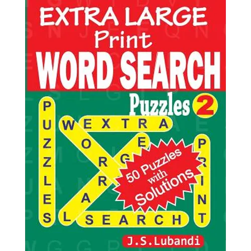 EXTRA LARGE Print WORD SEARCH Puzzles - Paperback