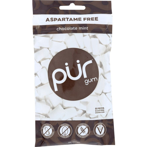 PUR: Chocolate Mint Gum 55Pc, 2.72 oz