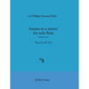 Sonata in a minor for solo flute without bass Wq 132 (H 562) (MDB Urtext) - Paperback