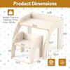 Kids Table and Chair Set with Tree Bookshelf Organizer