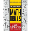 One-Sheet-A-Day Math Drills: Grade 1 Subtraction - 200 Worksheets (Book 2 of 24) - Paperback
