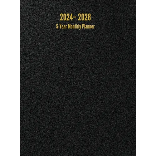 2024 - 2028 5-Year Monthly Planner: 60-Month Calendar (Black) - Large - Hardcover