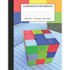 Puzzle Cube Notebook: Composition Wide Ruled Notebook, 200 pages / 100 sheets - Paperback