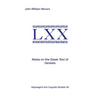 Notes on the Greek Text of Genesis - Paperback