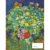 Vintage Flower Painting on Blue - Paperback