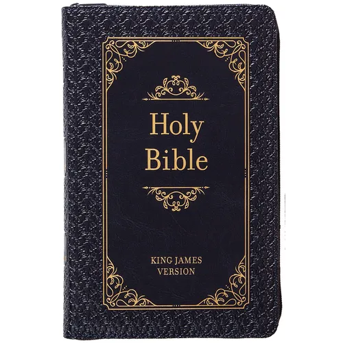 KJV Holy Bible Zip Midnight - Imitation Leather