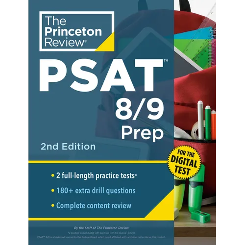 Princeton Review PSAT 8/9 Prep, 2nd Edition: 2 Practice Tests + Content Review + Strategies for the Digital PSAT 8/9 - Paperback