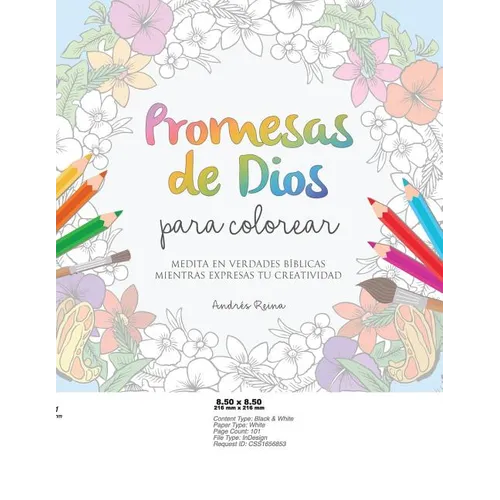 Promesas de Dios para Colorear: Medita en verdades bíblicas mientras expresas tu creatividad - Paperback