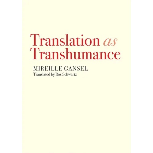 Translation as Transhumance - Paperback