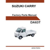 Suzuki Carry DA63T English Factory Parts Manual - Paperback