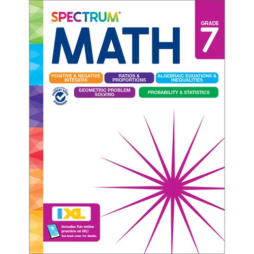 Spectrum Math Workbook, Grade 7 - Paperback