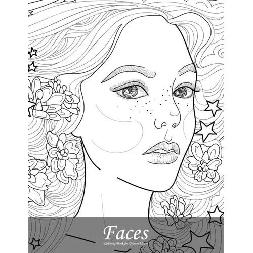 Faces Coloring Book for Grown-Ups 6 - Paperback