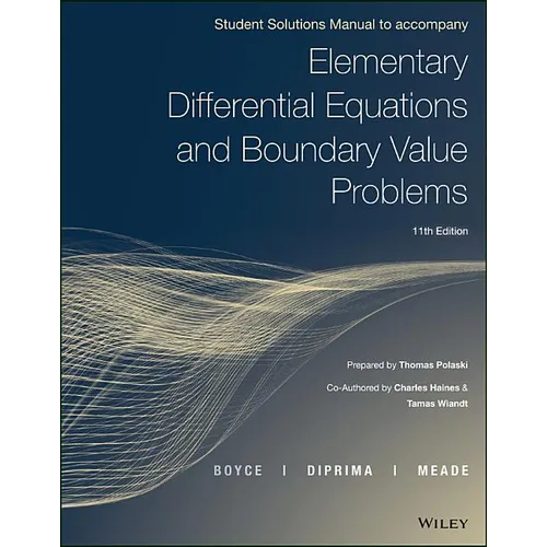 Elementary Differential Equations and Boundary Value Problems, Student Solutions Manual - Paperback