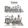 Trains Coloring Book for Grown-Ups 1 - Paperback
