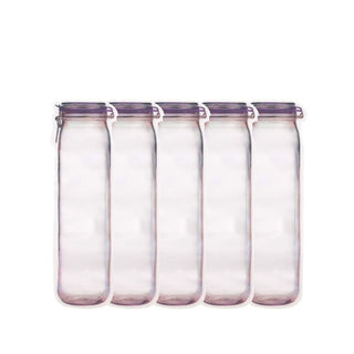 Buy xl-5pcs Reusable Mason Jar Zipper Bags