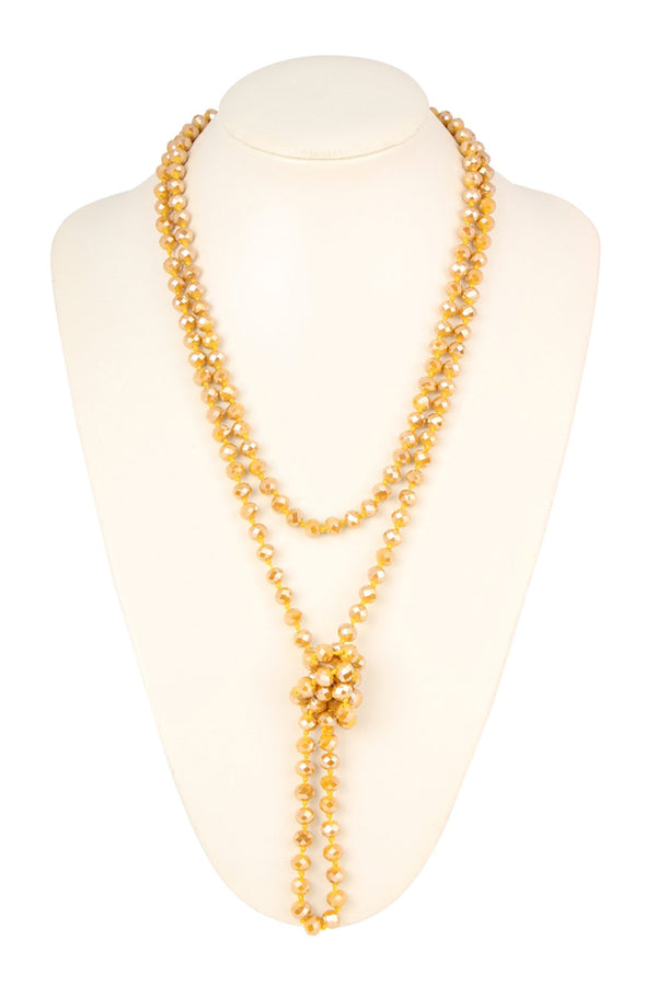 8mm Longline Hand Knotted Necklace