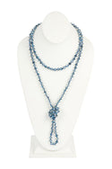 8mm Longline Hand Knotted Necklace