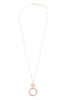 Glass Beaded Hoop Pendant Necklace