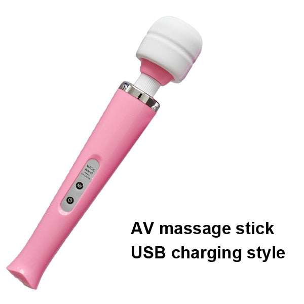 New 10 Speeds Magic Wand Massager,Big Magic Wand Massage Stick AV Vibrators Sexy Clit Vibrator Sex Toys for Women 32 * 6CM - Webster.direct