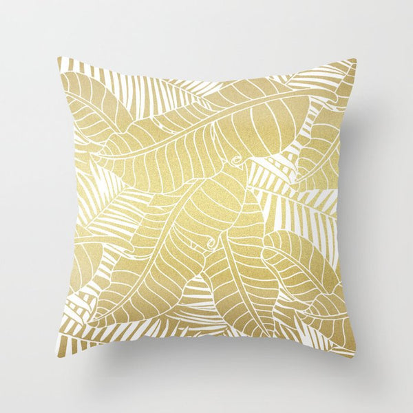 Hot Gold Throw Pillows